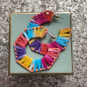 Baublebar Rainbow Raffia hoops